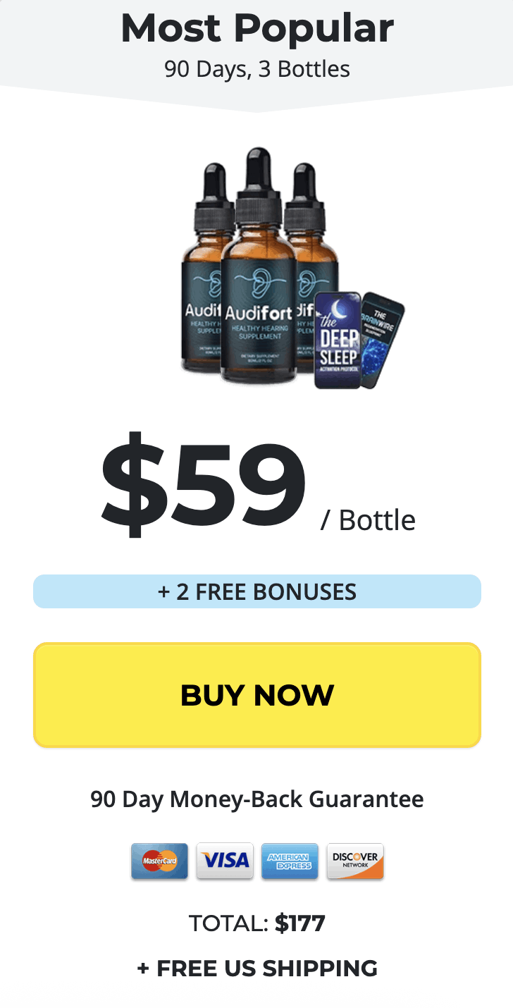 Audifort supplement official 3 bottles